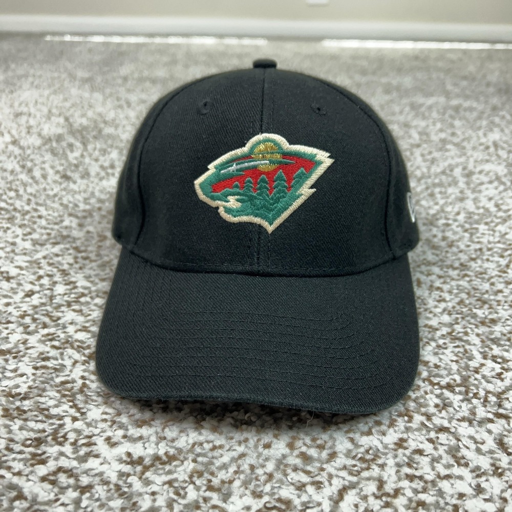 Minnesota Wild Hat Cap Strap Back Mens One‎ Size Black NHL Hockey New Era Sports